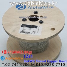 AlphaWire 1231, 14AWG TC Braid Shield 알파와이어 150미터