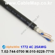 AlphaWire 1772, Black 4C 25AWG 알파와이어 300미터