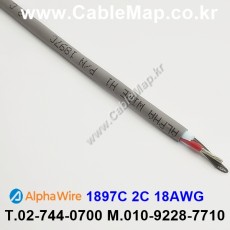 AlphaWire 1897C Slate 2C 18AWG 알파와이어 300미터