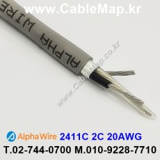 AlphaWire 2411C Slate 2C 20AWG 알파와이어 30미터