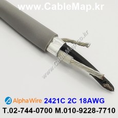 AlphaWire 2421C Slate 2C 18AWG 알파와이어 150미터