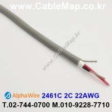 AlphaWire 2461C Slate 2C 22AWG 알파와이어 300미터