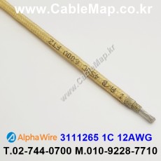 AlphaWire 3111265, Natural TAN 1C 12AWG 알파와이어 300미터