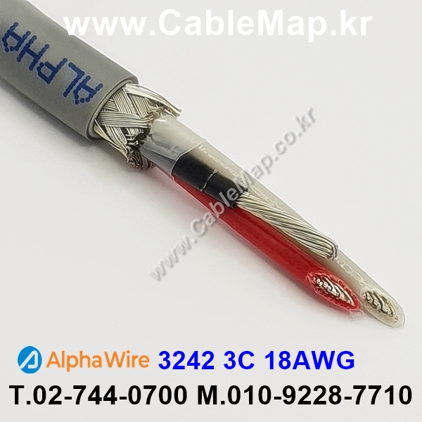 AlphaWire 3242, Slate 3C 18AWG 알파와이어 300미터