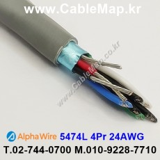 AlphaWire 5474L Slate 4Pair 24AWG 알파와이어 30미터