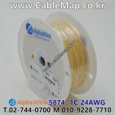 AlphaWire 5874, Yellow 1C 24AWG 알파와이어 300미터