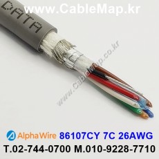 AlphaWire 86107CY, Slate 7C 26AWG 알파와이어 150미터