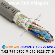 AlphaWire 86312CY, Slate 12C 22AWG 알파와이어 150미터