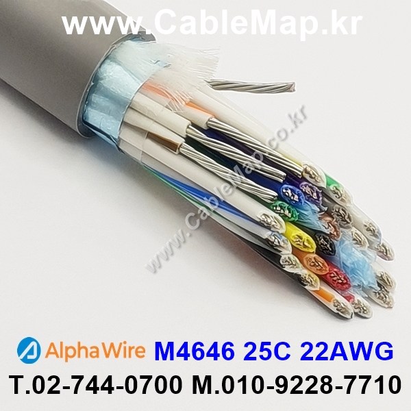 AlphaWire M4646, 25C 22AWG 알파와이어 300미터