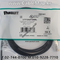 PANDUIT UTP28SP2MBL, 2M. Black, Category 6 Performance  28 AWG UTP Patch Cords